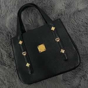 Authentic Vintage MCM Mini Black Leather HandBag